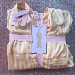 Victoria's Secret Soft Yellow Striped Pajama Set